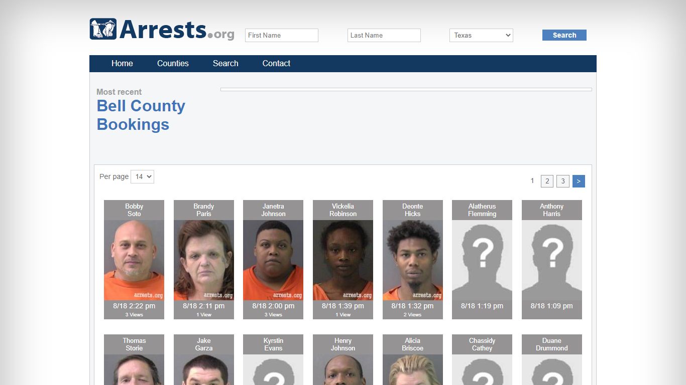 Bell County Arrests and Inmate Search